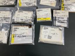 BOXES OF NEW CESSNA PLACARDS, SEALS, SPECIALTY HARDWARE, ETC (MOST ALL HAVE CESSNA CERTS)