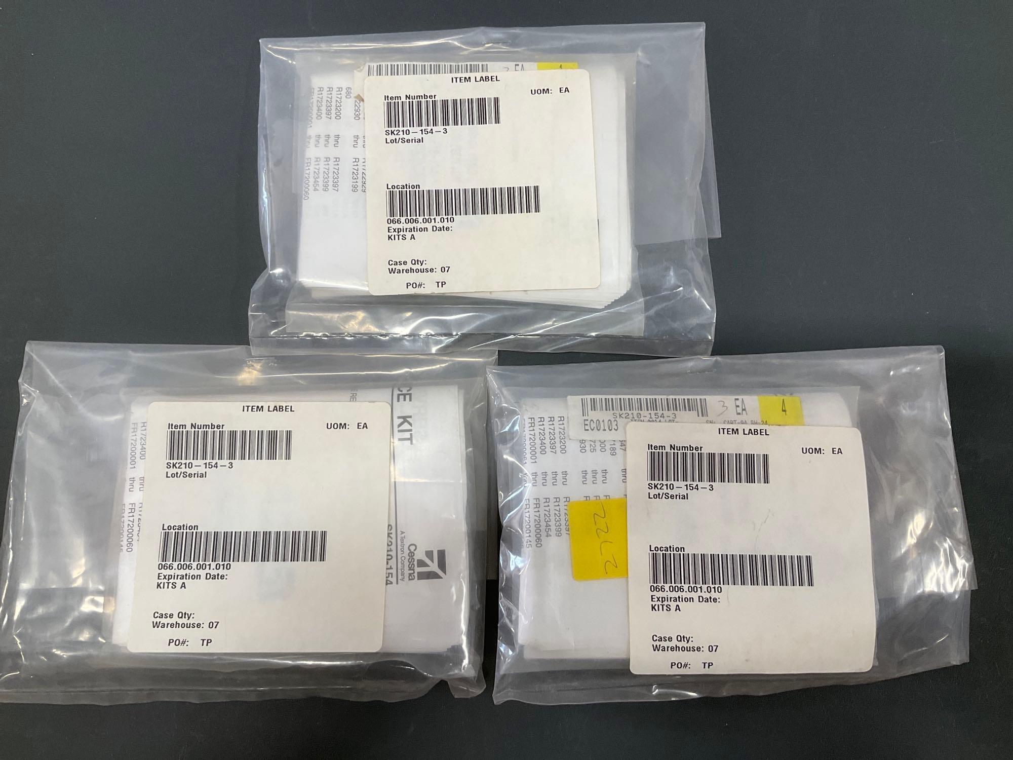 (LOT) CESSNA SK210-154-3 KITS, 172 STEPS 0541211-1, OVERVOLTAGE SENSOR 0S60, THERMOCOUPLES 756-307 &