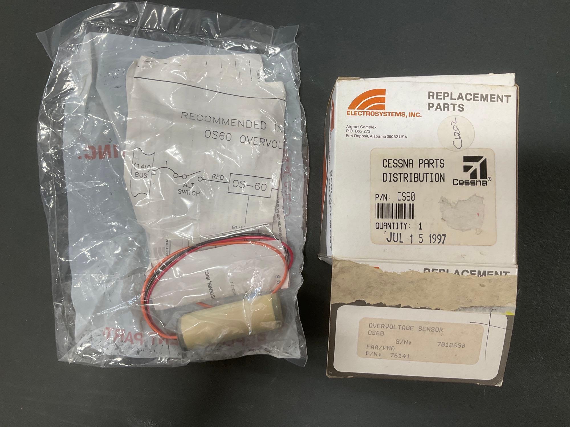 (LOT) CESSNA SK210-154-3 KITS, 172 STEPS 0541211-1, OVERVOLTAGE SENSOR 0S60, THERMOCOUPLES 756-307 &