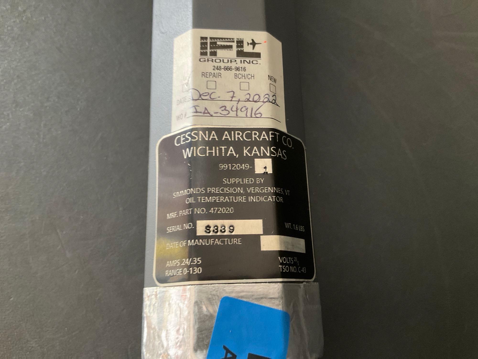 CITATION OIL TEMP INDICATOR 9912049-1 (OVERHAULED) S/N S339