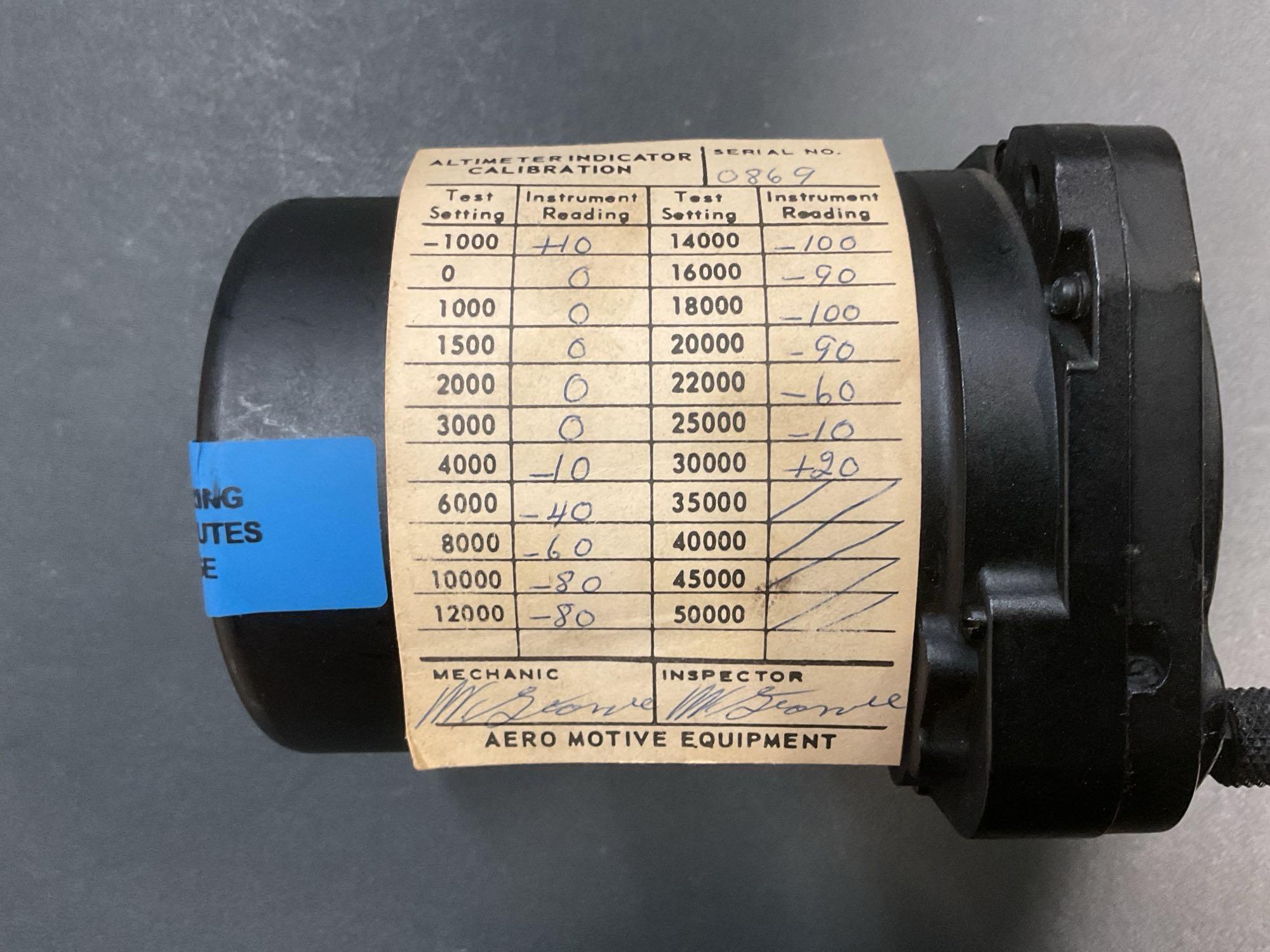ALTIMETER 13522-1000 & VERTICAL SPEED INDICATOR SLZ9244