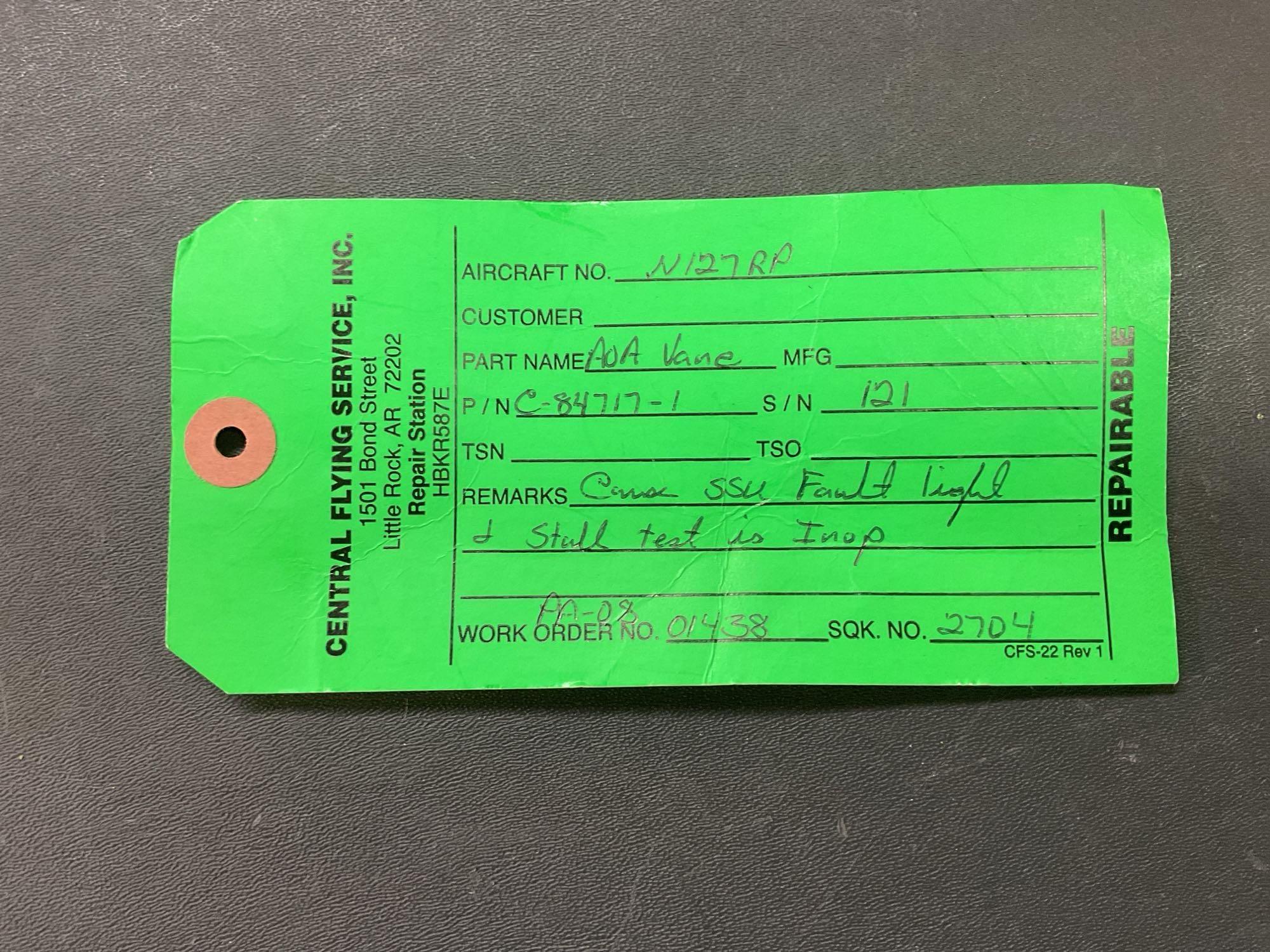 (LOT) AOA TRANSMITTER C-84717-1 (REPAIRABLE) & TRIM COMPUTER