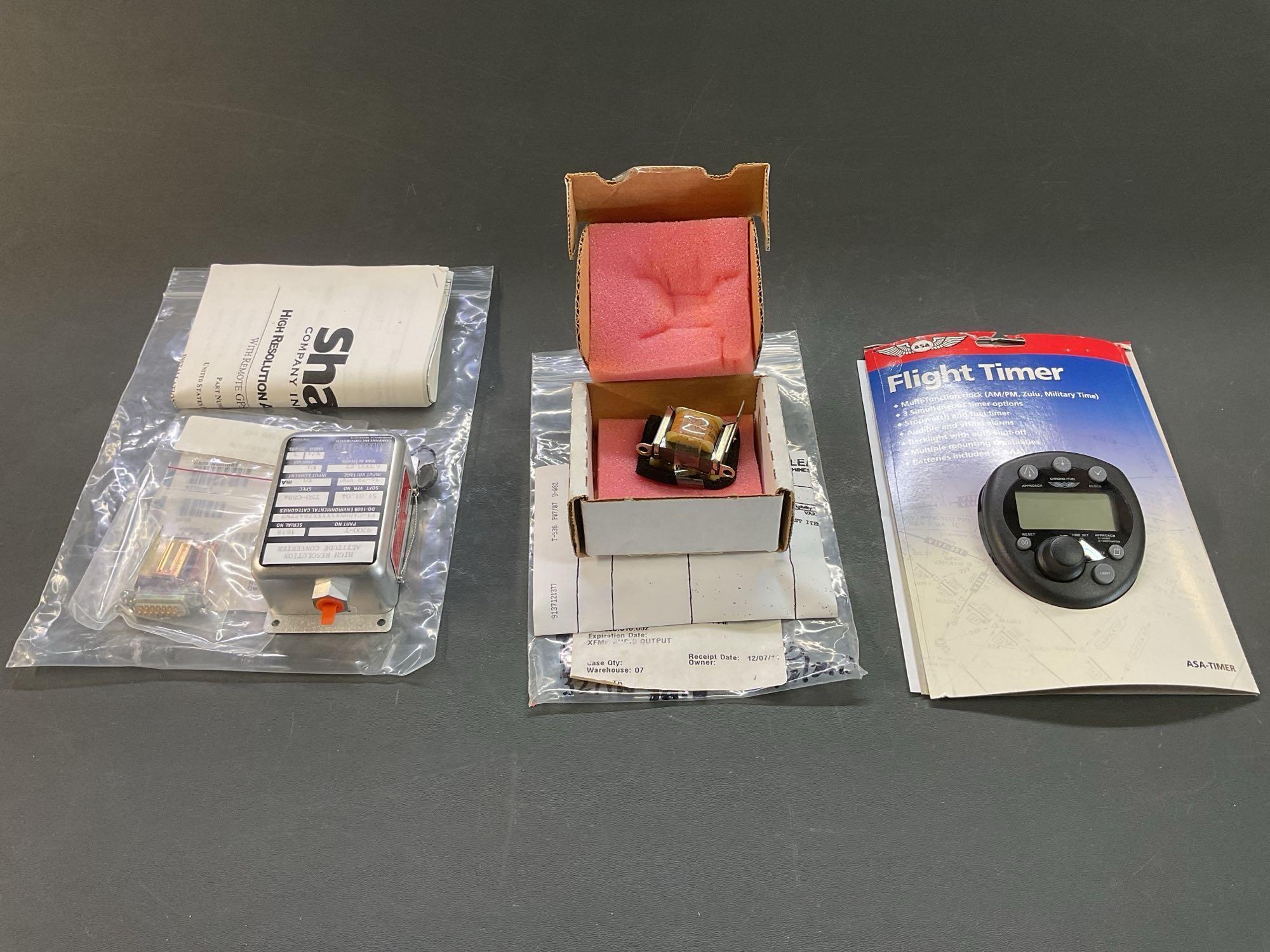 (LOT) NEW TIMER, ALTITUDE CONVERTER & TRANSFORMERS