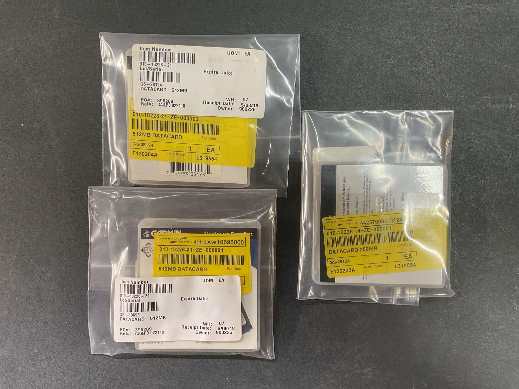 BOXES OF GARMIN & KING DATA CARDS, MOUNTS & AVIONICS REPAIR INVENTORY
