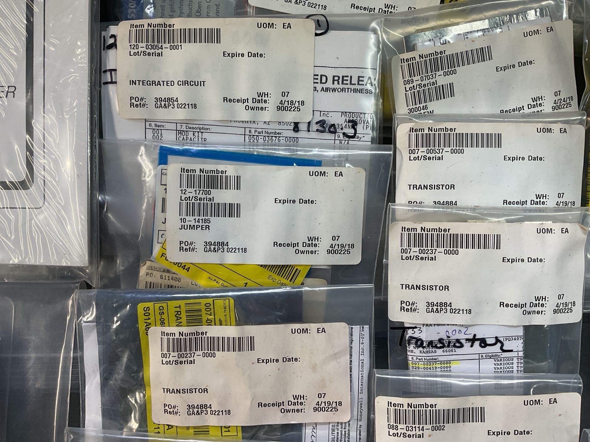 BOXES OF GARMIN & KING DATA CARDS, MOUNTS & AVIONICS REPAIR INVENTORY