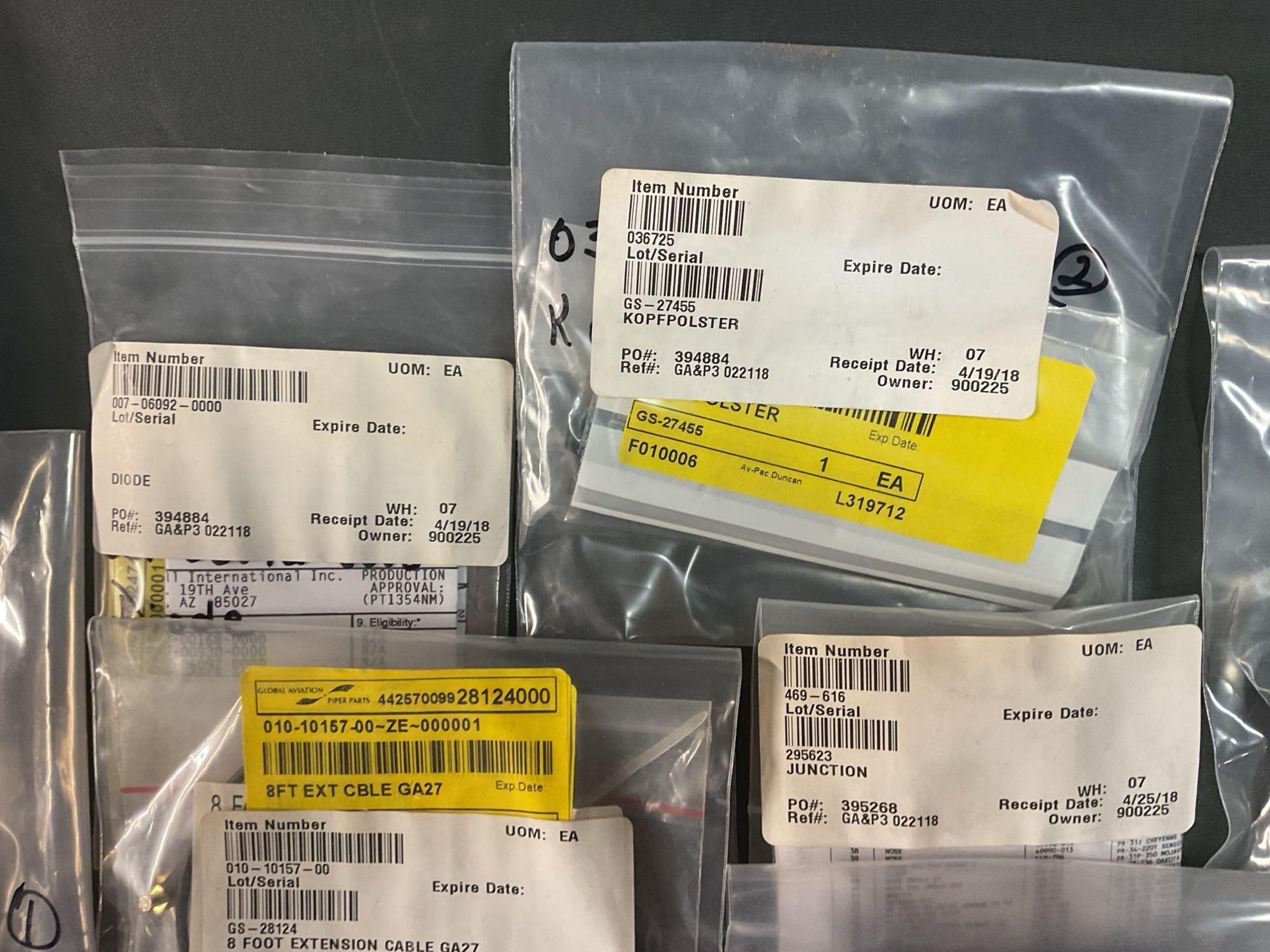 BOXES OF GARMIN & KING DATA CARDS, MOUNTS & AVIONICS REPAIR INVENTORY
