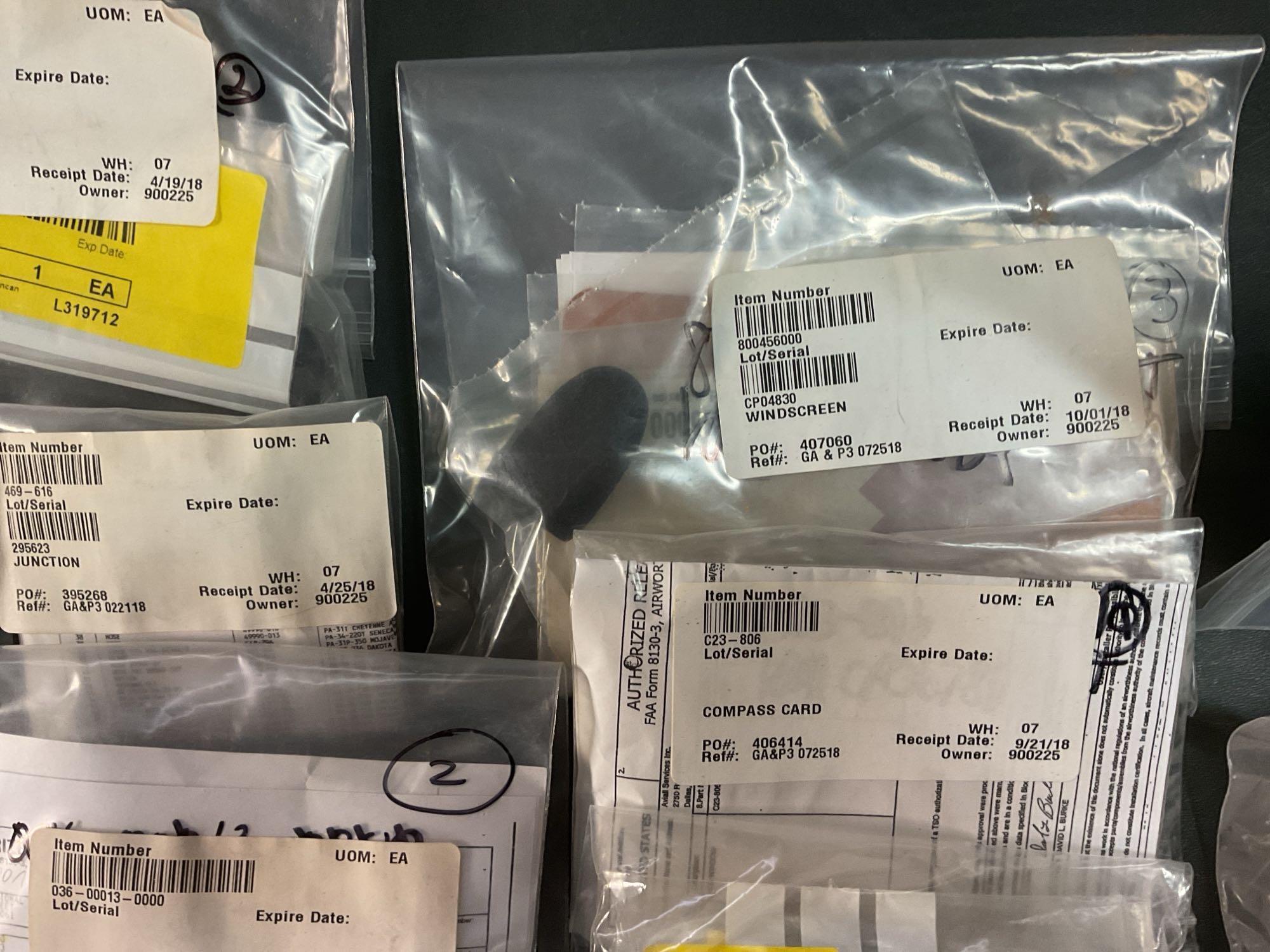 BOXES OF GARMIN & KING DATA CARDS, MOUNTS & AVIONICS REPAIR INVENTORY
