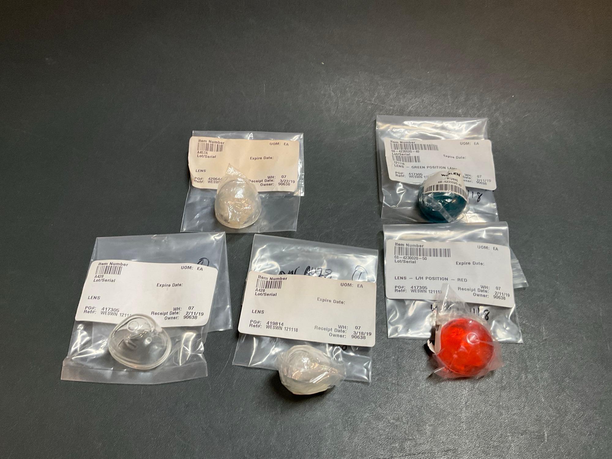 (LOT) NEW POST LIGHTS, WHELEN LENSES & SERVICEABLE LED STROBE