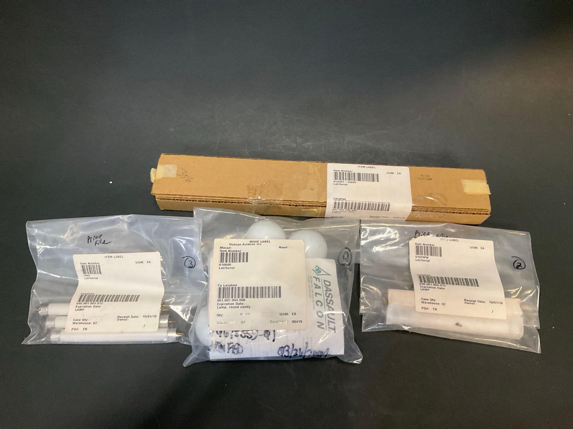 (BOXES OF NAV LIGHT B7890-1A, RED LENSE 09961-1, NEW SWITCHES, LIGHTING & ELECTRICAL INV.