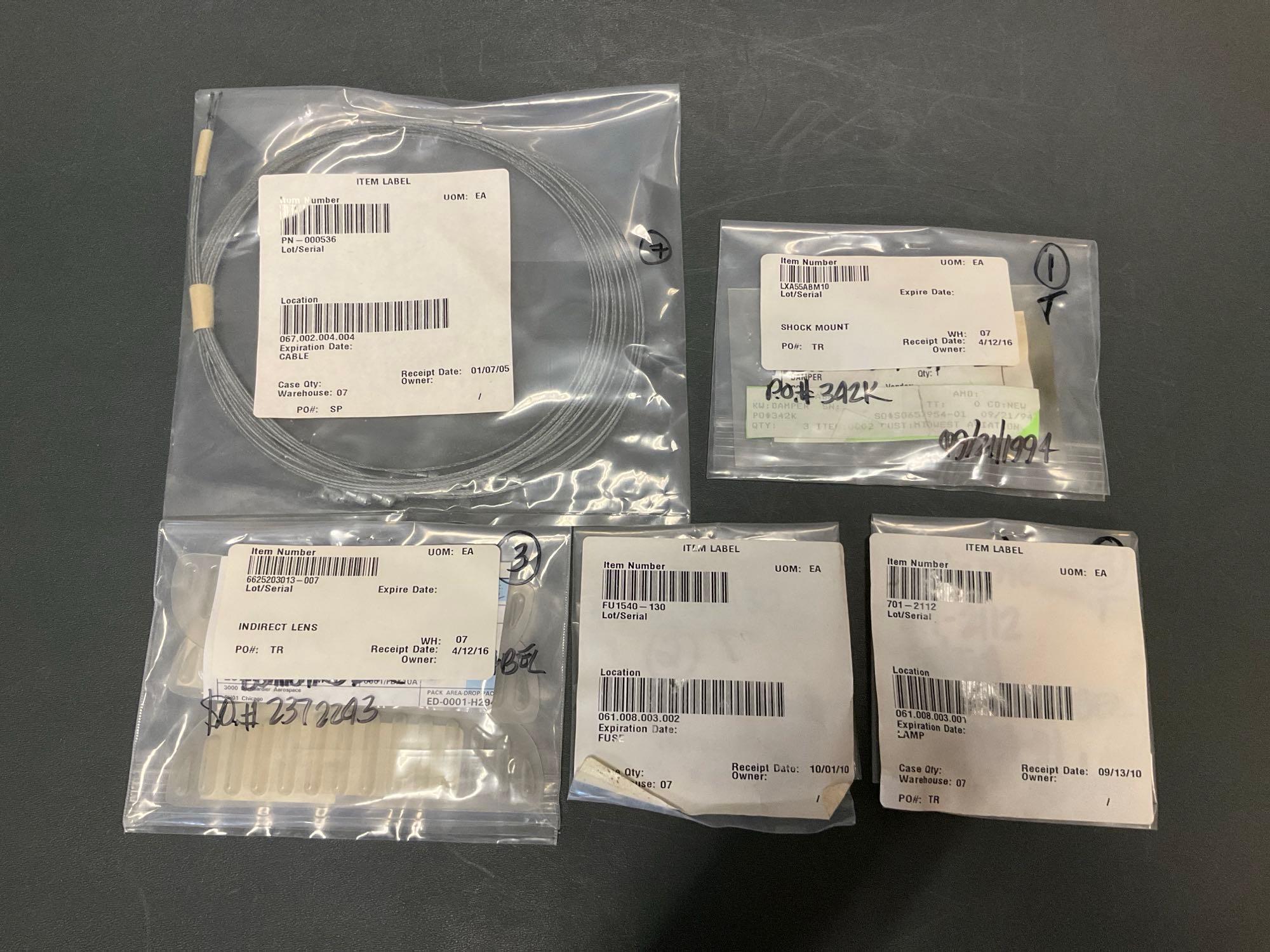 (BOXES OF NAV LIGHT B7890-1A, RED LENSE 09961-1, NEW SWITCHES, LIGHTING & ELECTRICAL INV.
