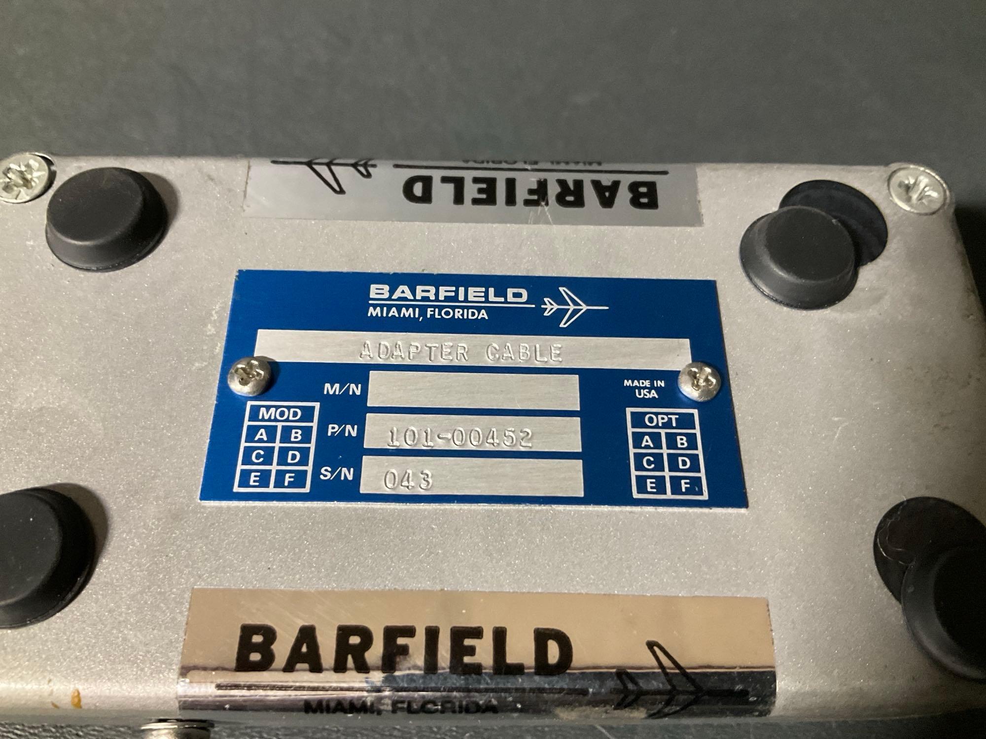BOXES OF BARFIELD ADAPTER CABLES 101-00434, 101-00430, 101-00484, 101-00452, 101-00454, 101-00495,