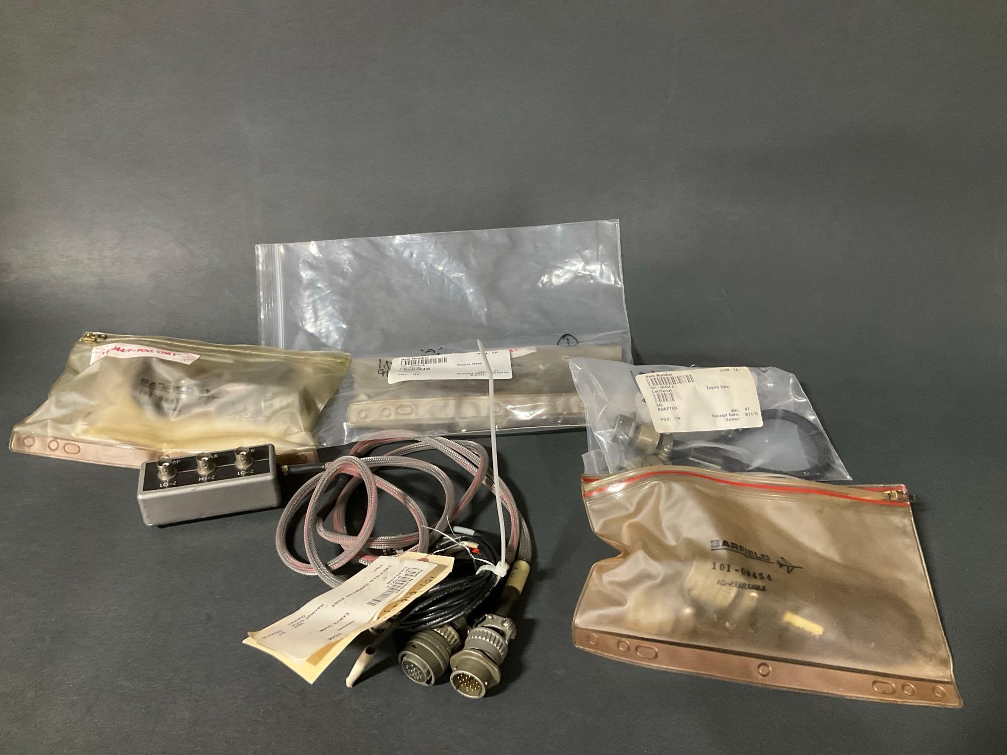 BOXES OF BARFIELD ADAPTER CABLES 101-00434, 101-00430, 101-00484, 101-00452, 101-00454, 101-00495,