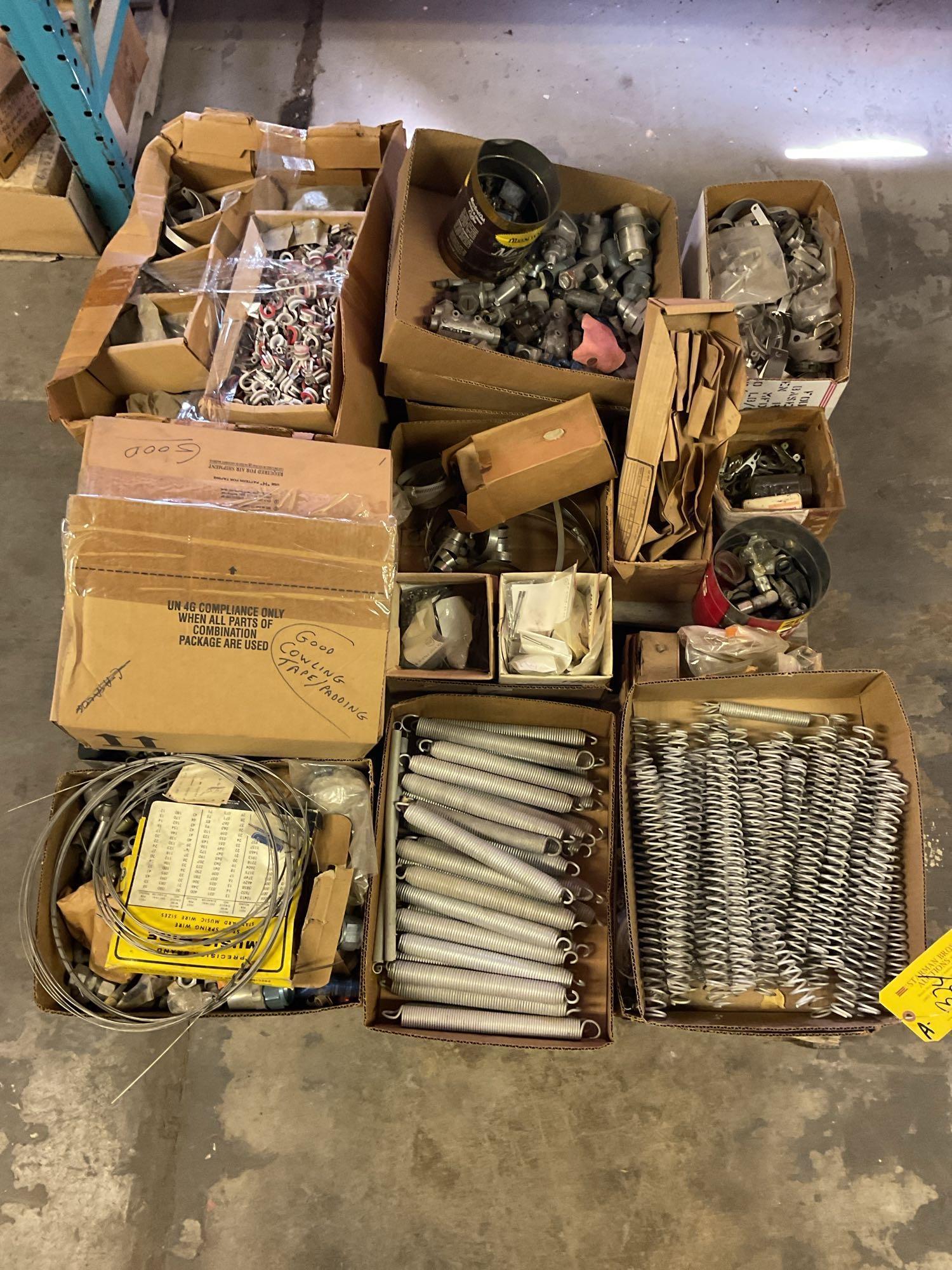 PALLETS OF SPRINGS & HARDWARE (2,100 LBS TOTAL)