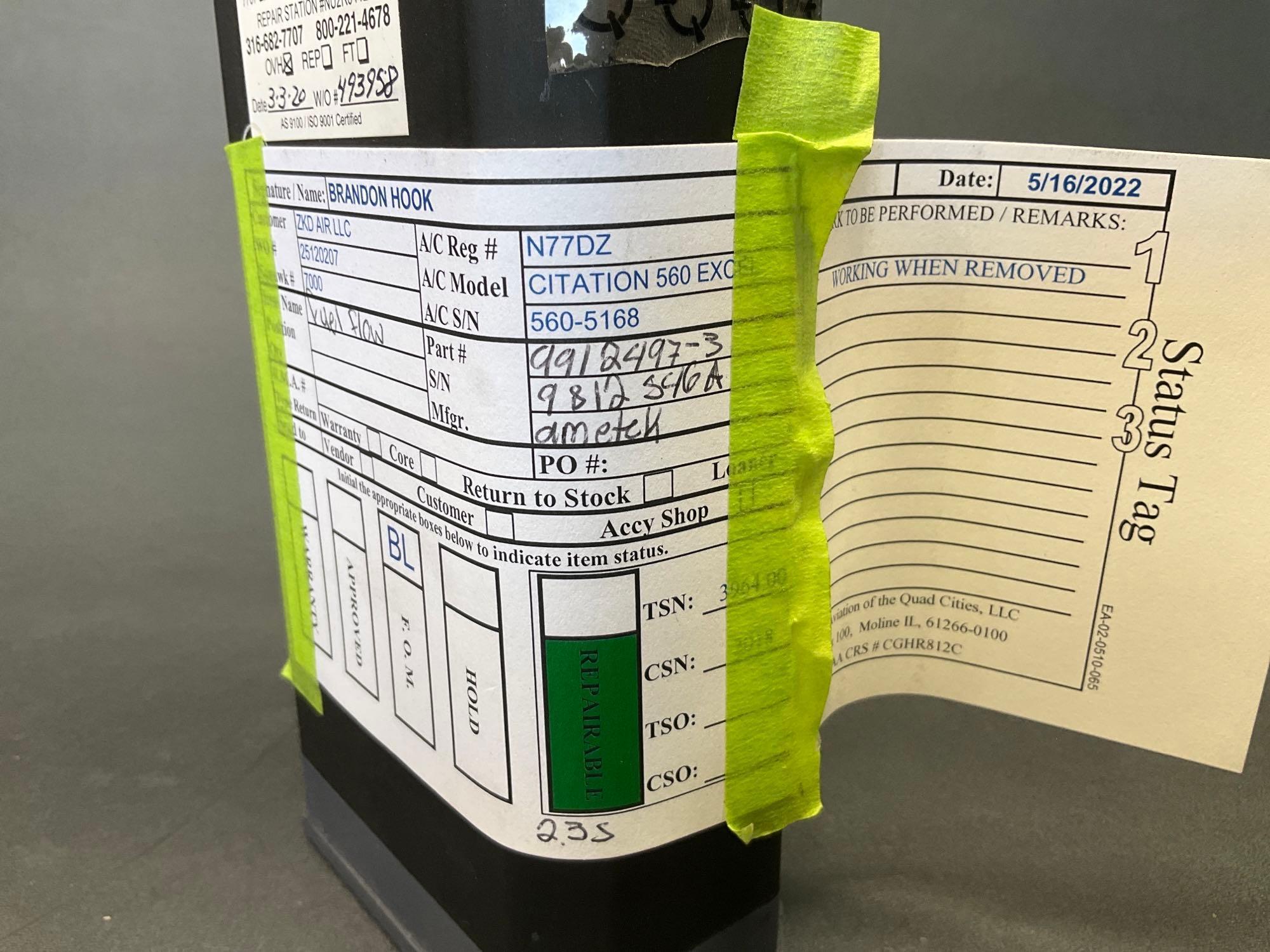 CITATION FUEL INDICATORS 9912497-3 (WORKING WHEN REMOVED)