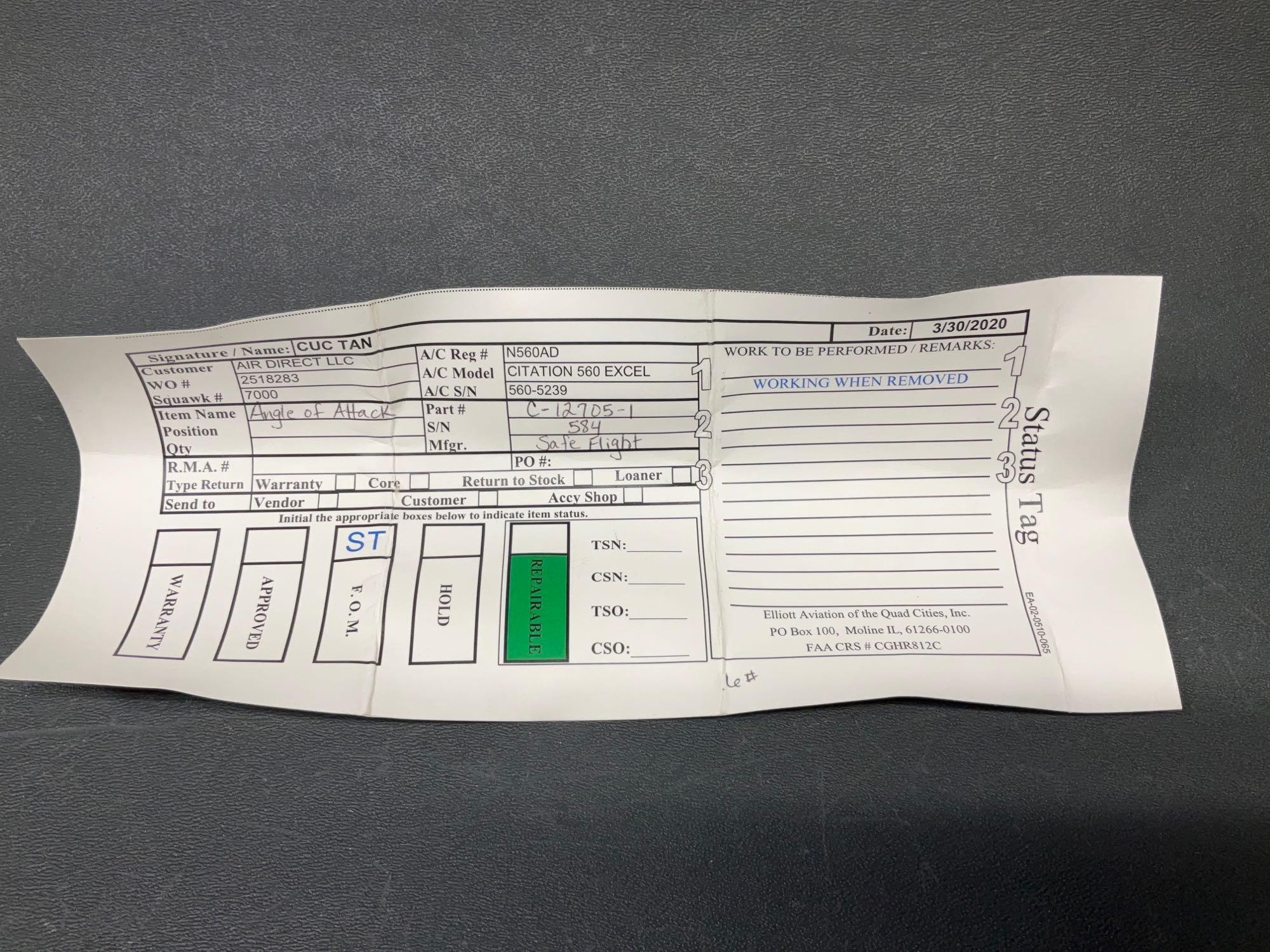MISC BEECH & CITATION INSTRUMENTS 9053-3023, 6900027-3, 522519 & C-12705-1