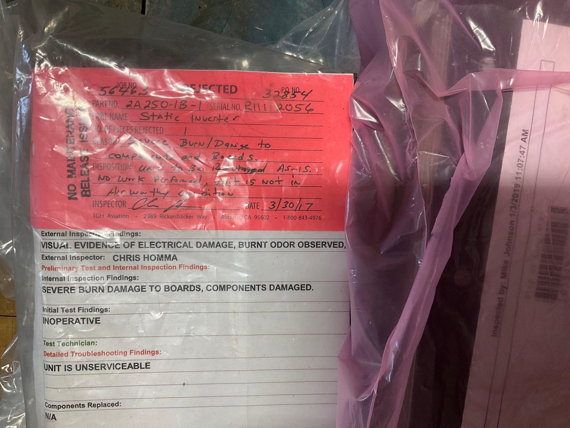 (LOT) AVIONICS & INVERTERS (BER & RAI)