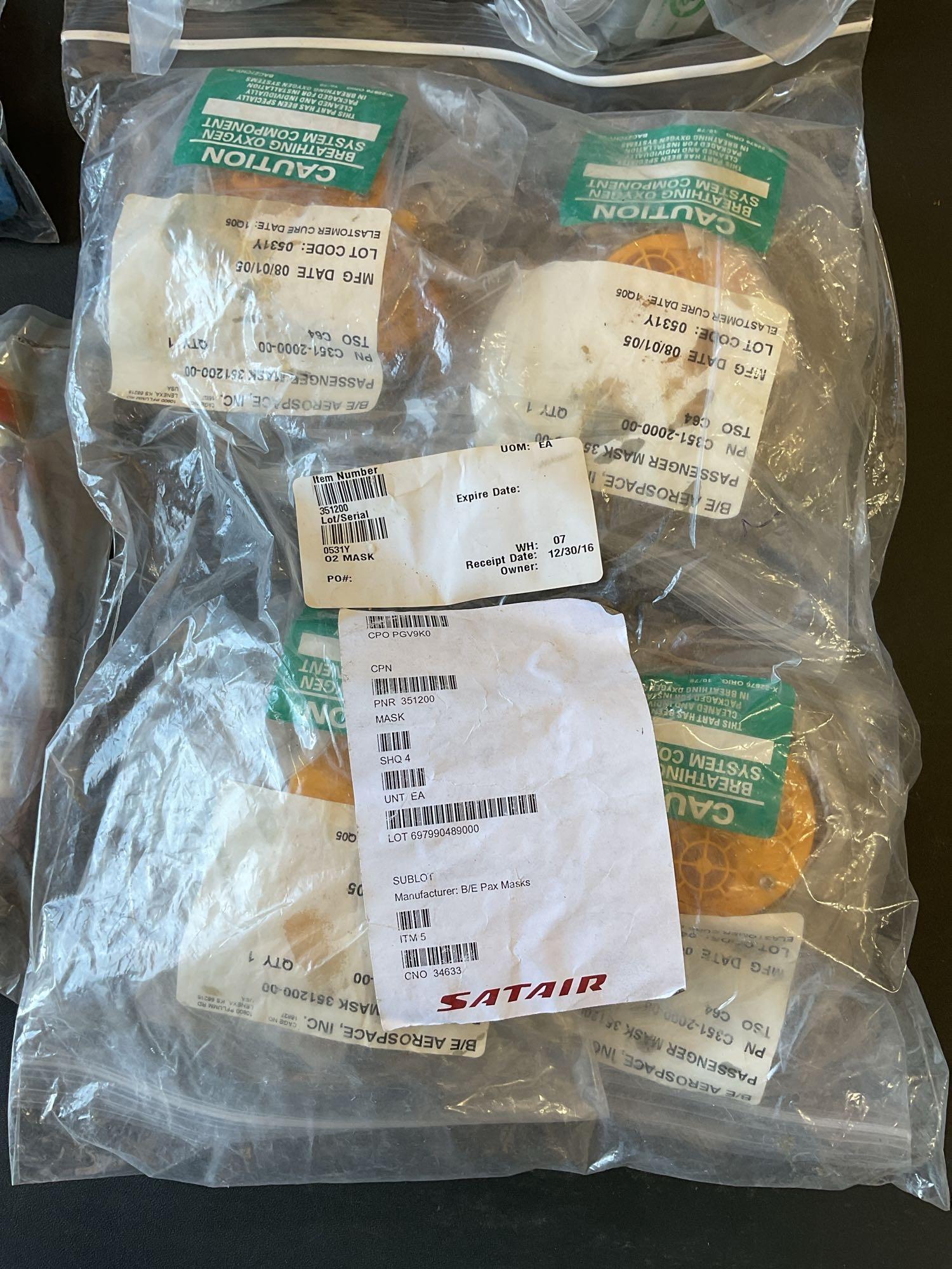 OXYGEN MASK 358-1030V (REPAIRABLE) & NEW OXYGEN INVENTORY