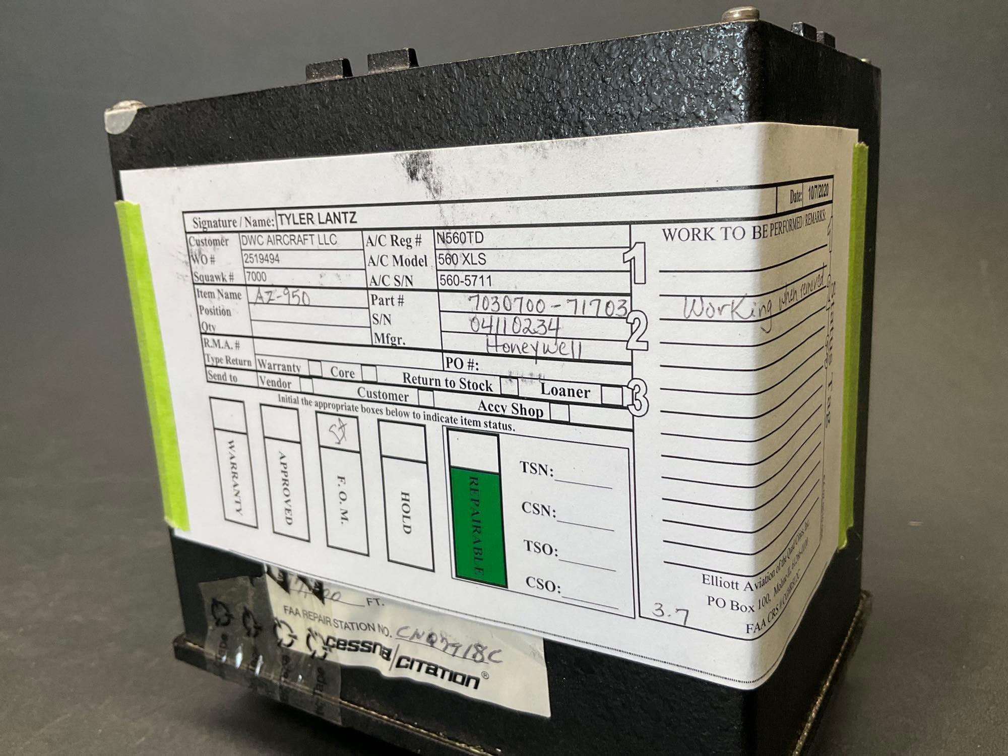 HONEYWELL CITATION AZ-950 MICRO AIRDATA COMPUTERS 7030700-71703 (ALL WWR)