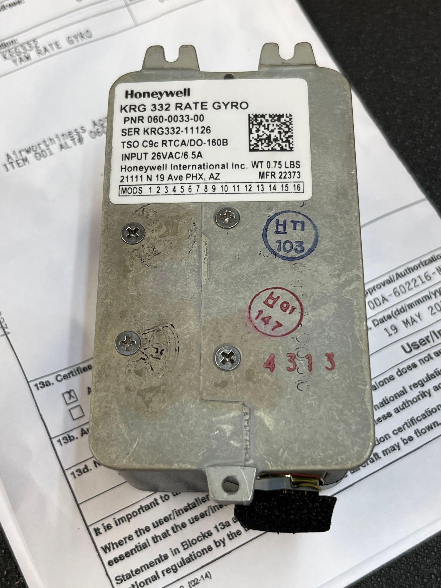 HONEYWELL KRG-332 RATE GYROS 060-0033-00 (NEW)