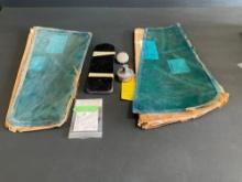 (LOT) MAST NUT 206-010-198-001, NEW SHIM 206-031-505-005, USED GLASS & MISC