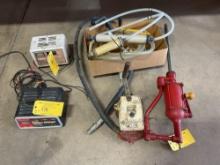 (LOT) BARREL PUMPS & BATTERY CHARGERS