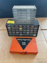 (LOT) HARDWARE CABINETS, SOME HAVE INVENTORY