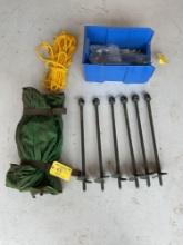 TIE DOWN KIT, STAKES & BUNGEE CORDS