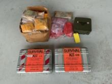 (LOT) SURVIVAL KITS & LIFE VESTS