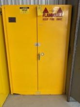 JUST-RITE 45 GALLON FLAMMABLE 2 DOOR CABINET (DOES NOT INCLUDE INVENTORY)