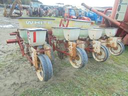 White 4 Row No Til Corn Planter, Nice Original