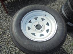New 205-75R15 Trailer Wheels, 5 Lug