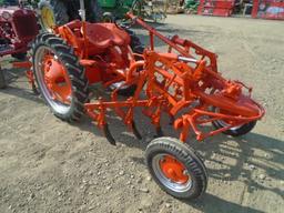 Allis Chalmers G Antique Tractor, Full Set Of Cultivators Front & Back, Har