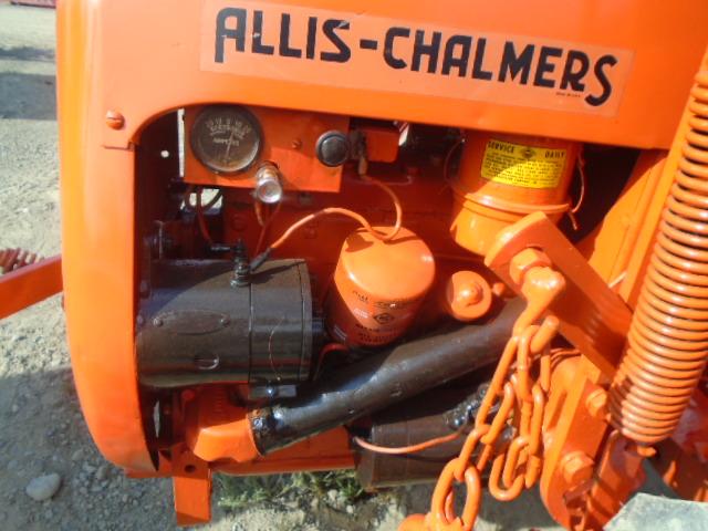 Allis Chalmers G Antique Tractor, Full Set Of Cultivators Front & Back, Har