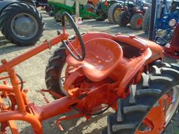 Allis Chalmers G Antique Tractor, Full Set Of Cultivators Front & Back, Har