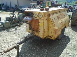 185 CFM Air Compressor w/ 4 Cylinder John Deere Diesel Engine, 3487 Hours,