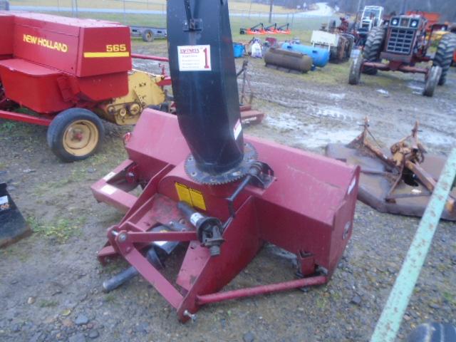 Loftness 6' 3pt Snowblower, Manual Turn Chute, Nice Shape