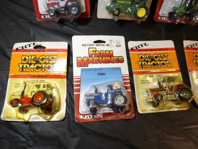(9) Older 1/64 Tractors