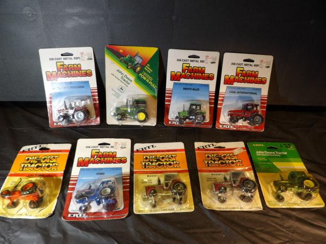 (9) Older 1/64 Tractors