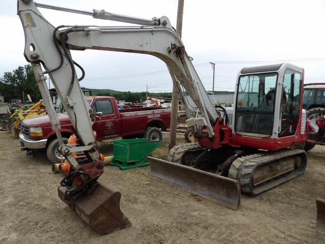 Takeuchi TB070 Excavator, Wrist A Twist Coupler, 4' Bucket, Good Tracks, Ba