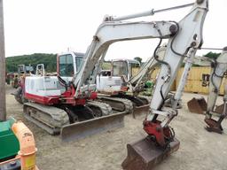 Takeuchi TB070 Excavator, Wrist A Twist Coupler, 4' Bucket, Good Tracks, Ba