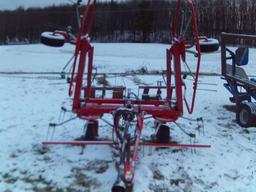 Enrossi G4V-570 PTH 4 Star Hay Tedder, 19' Working Width, Hydraulic Fold &