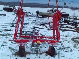 Enrossi G4V-570 PTH 4 Star Hay Tedder, 19' Working Width, Hydraulic Fold &