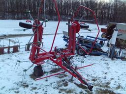 Enrossi G4V-570 PTH 4 Star Hay Tedder, 19' Working Width, Hydraulic Fold &