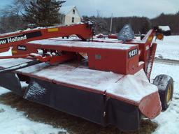 New Holland 1431 Center Pivot Discbine, Drawbar Hookup, Rubber Roller Condi