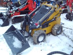 Unused EGN EG380 Wheeled Mini Skid Steer, V Twin Gas Engine, Aux Hydraulics