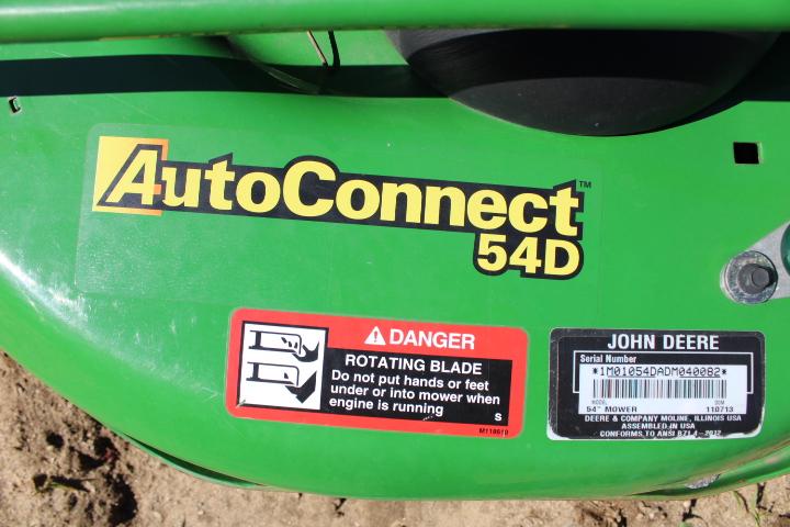 John Deere 54D Auto Connect Mid Mount Mower Deck