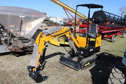 New Miva VA13 Mini Excavator, Mechanical Thumb, Rubber Tracks, Gas Engine