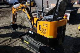 New Miva VA13 Mini Excavator, Mechanical Thumb, Rubber Tracks, Gas Engine