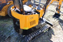 New Miva VA13 Mini Excavator, Mechanical Thumb, Rubber Tracks, Gas Engine