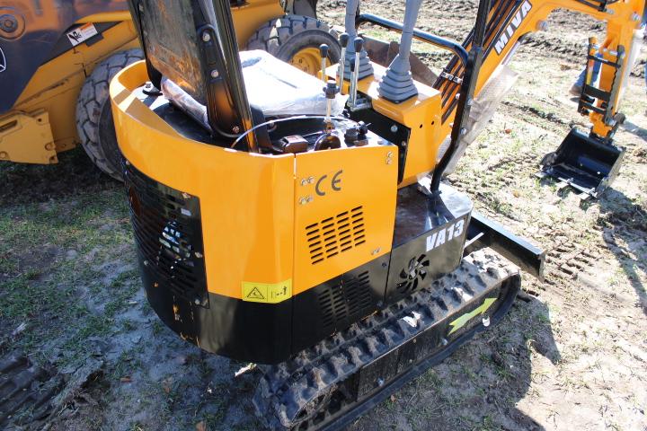 New Miva VA13 Mini Excavator, Mechanical Thumb, Rubber Tracks, Gas Engine